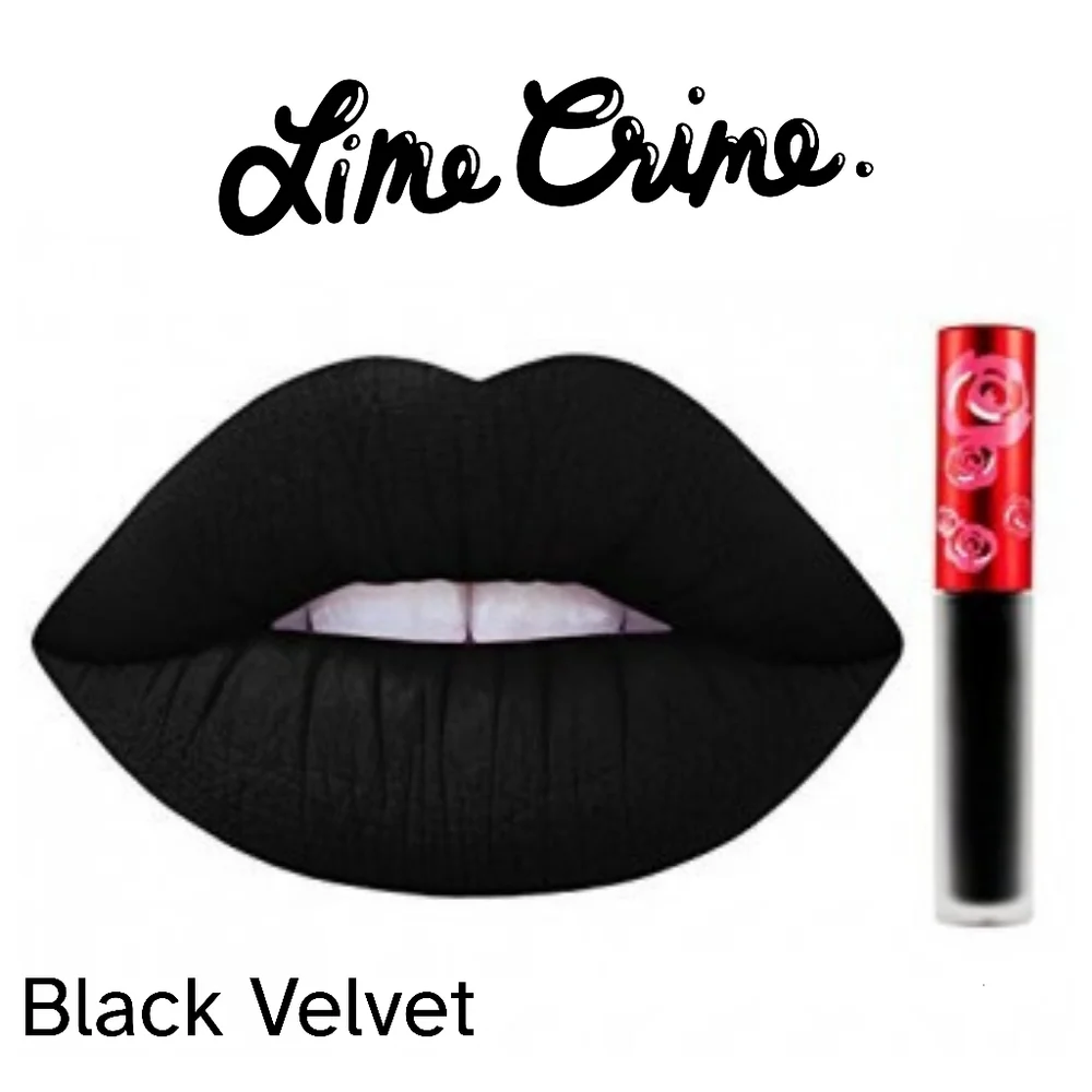 Lime Crime - Matte Velvetine Lipstick - Black Velvet - Discontinued